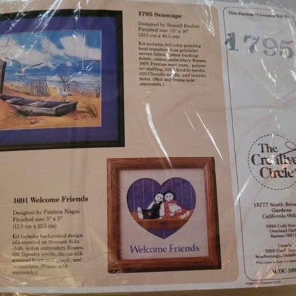 Seascape by The Creative Circle Stitchery Kit - Vintage - Picture 2 of 3